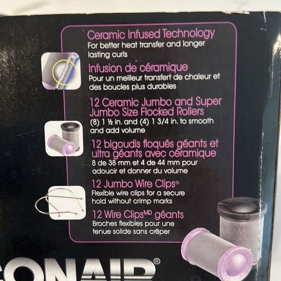 Conair  Hot Rollers Curlers Chv14x 12 Jumbo Rollers Pageant Cheer Dance Hair - Picture 10 of 10